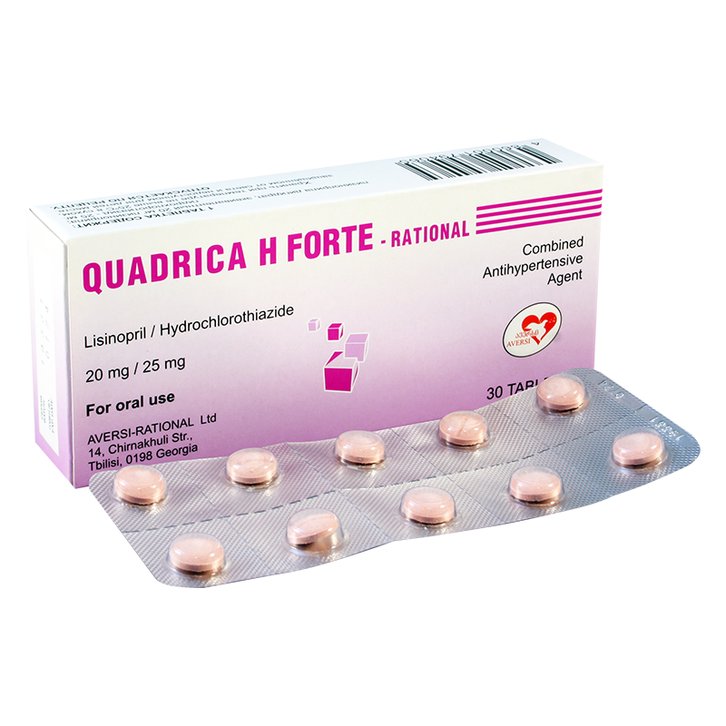 Quadrica H Forte-Rational 20/25 mg №30 tab.