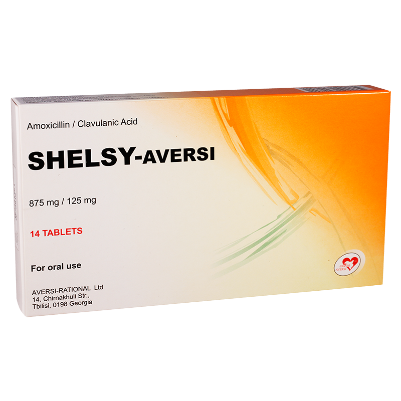 Shelsy-aversi 875 mg/125 mg №14 tab.
