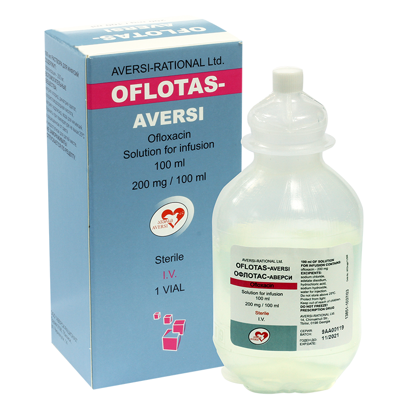 Офлотас-Аверси  200 мг/100 мл 100 мл  раствор для инфузий №1 фл.